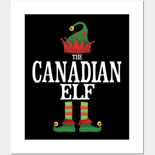 Canadian Canada Elf Matching Family Group Christmas Party Pajamas Posters and Art